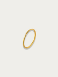 Petite Gem Stacking Ring gold tone stainless steel, ultra-slim band with flush-set square CZ, product flatlay