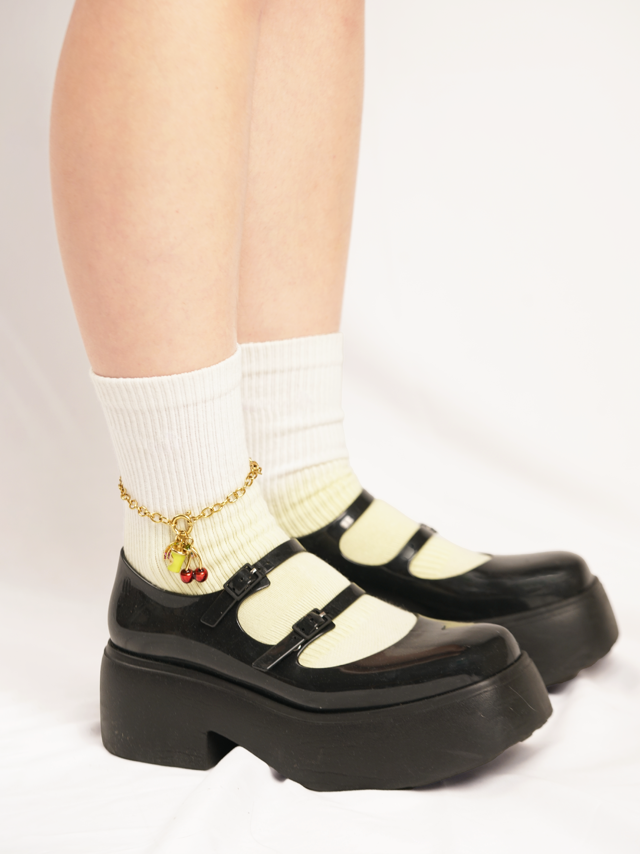 playful coffee matcha charm anklet