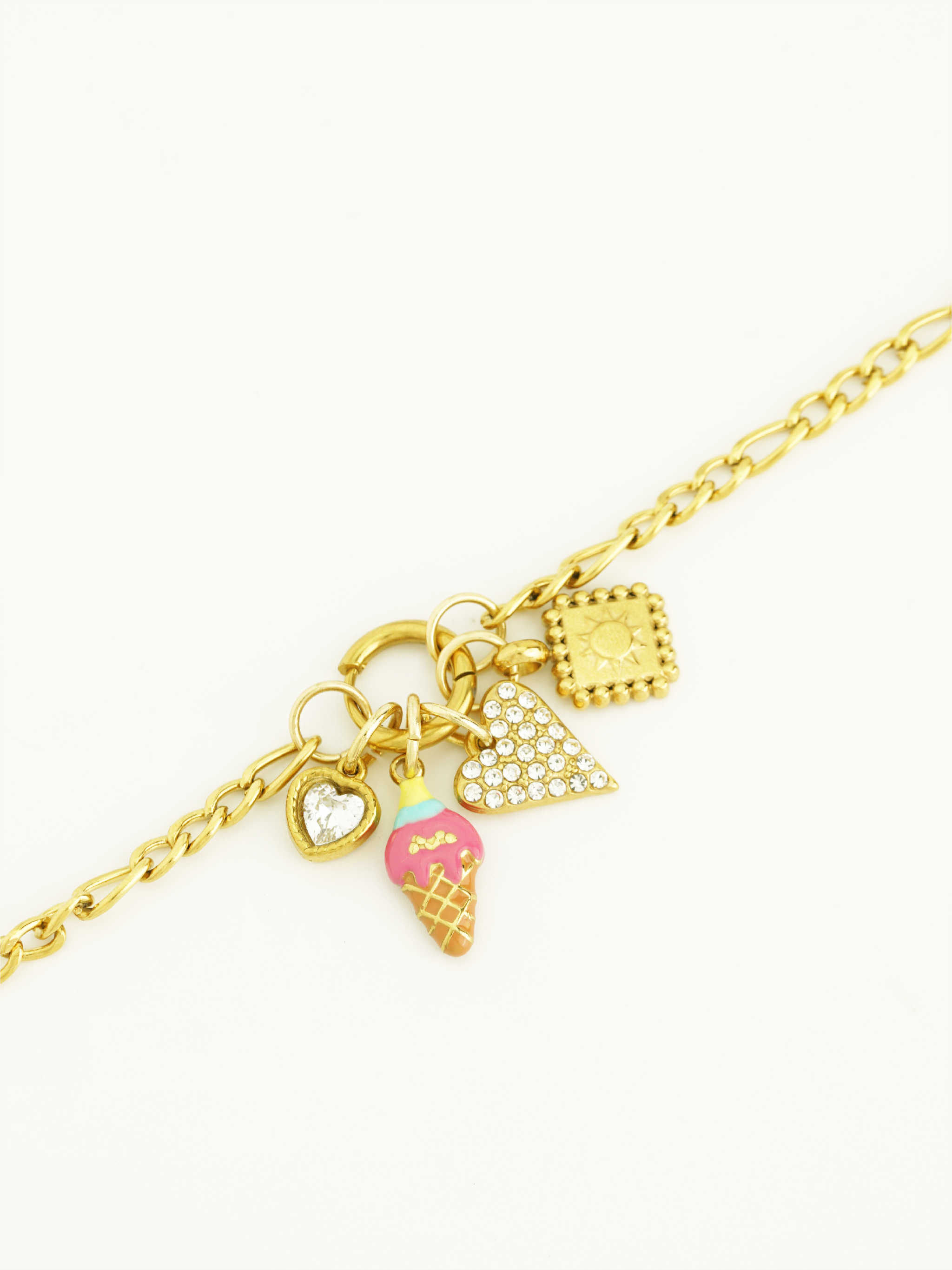 playful ice cream charm necklace