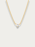pragma solitaire curb chain necklace front view sparkle