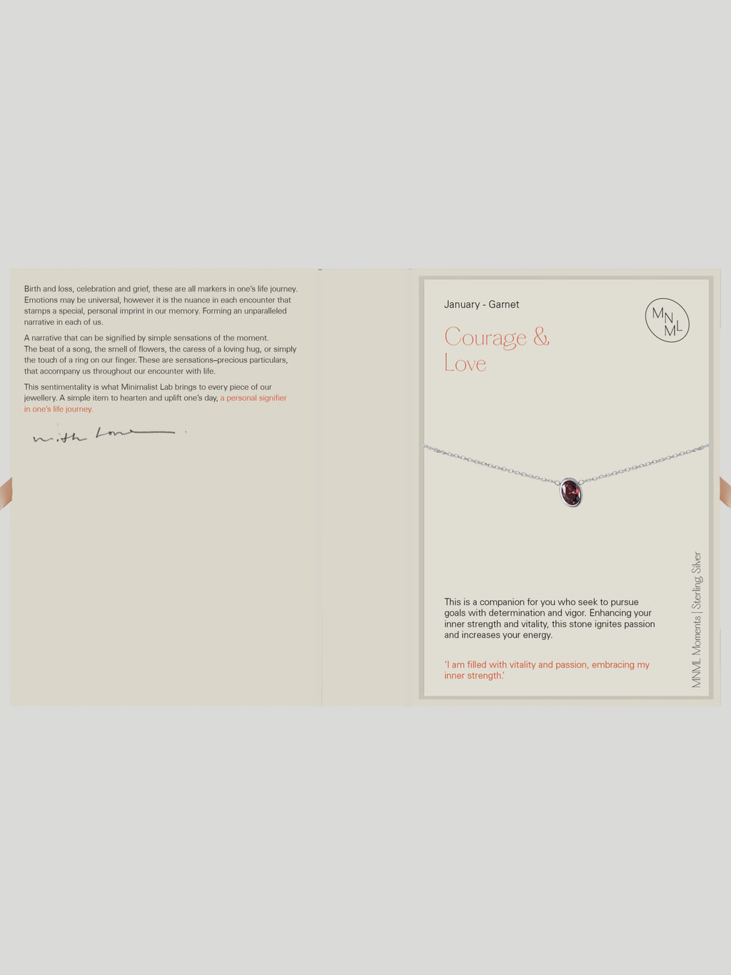 Birthstone Necklace with Packaging