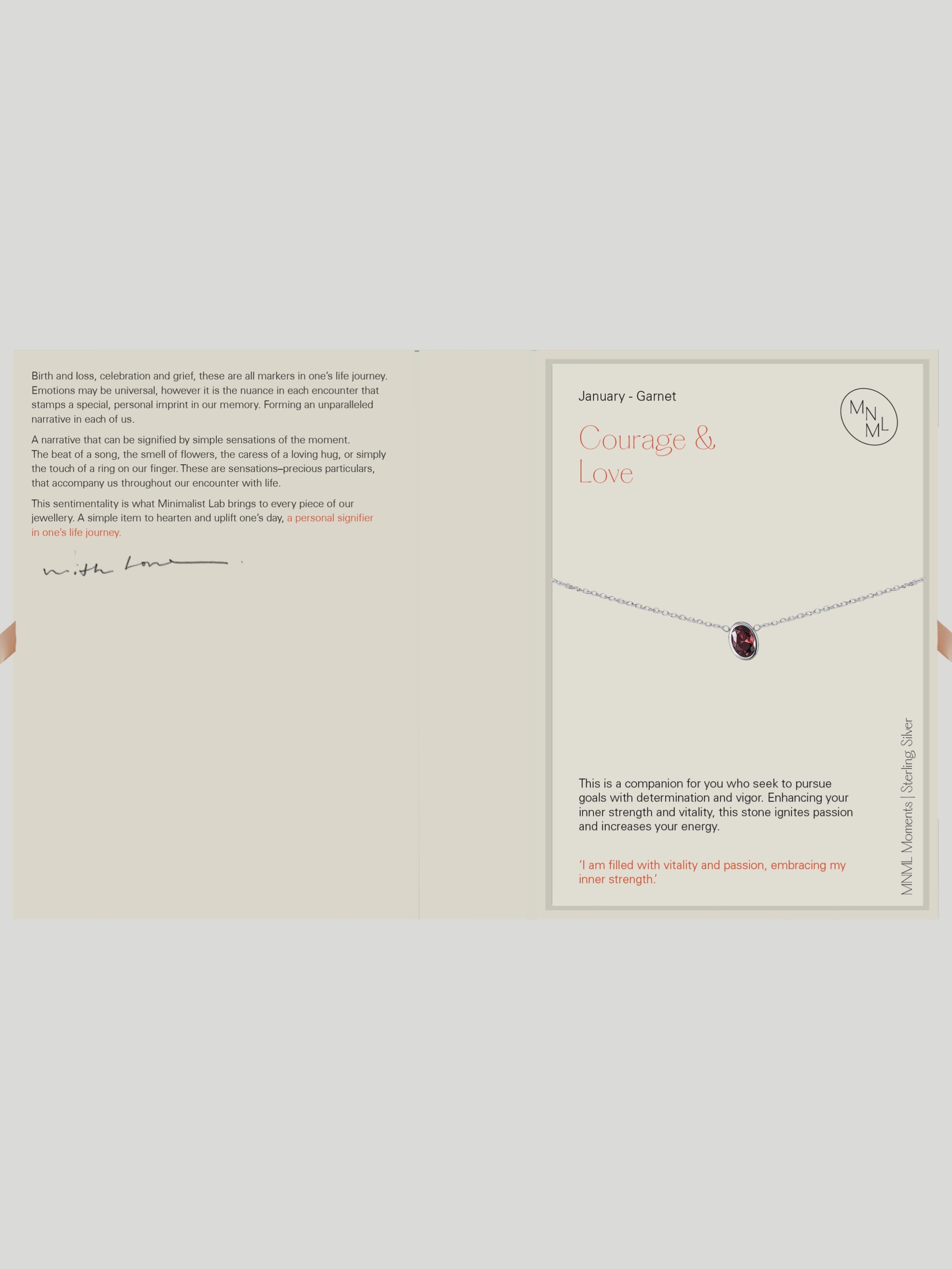 Birthstone Necklace with Packaging