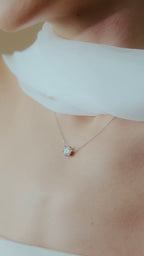 Snow Amour Moissanite Snowflake Necklace – 1 Carat Round Cut