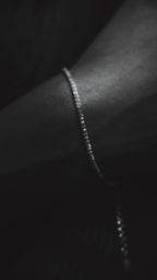 Sterling silver bracelet with cubic zirconia detailing