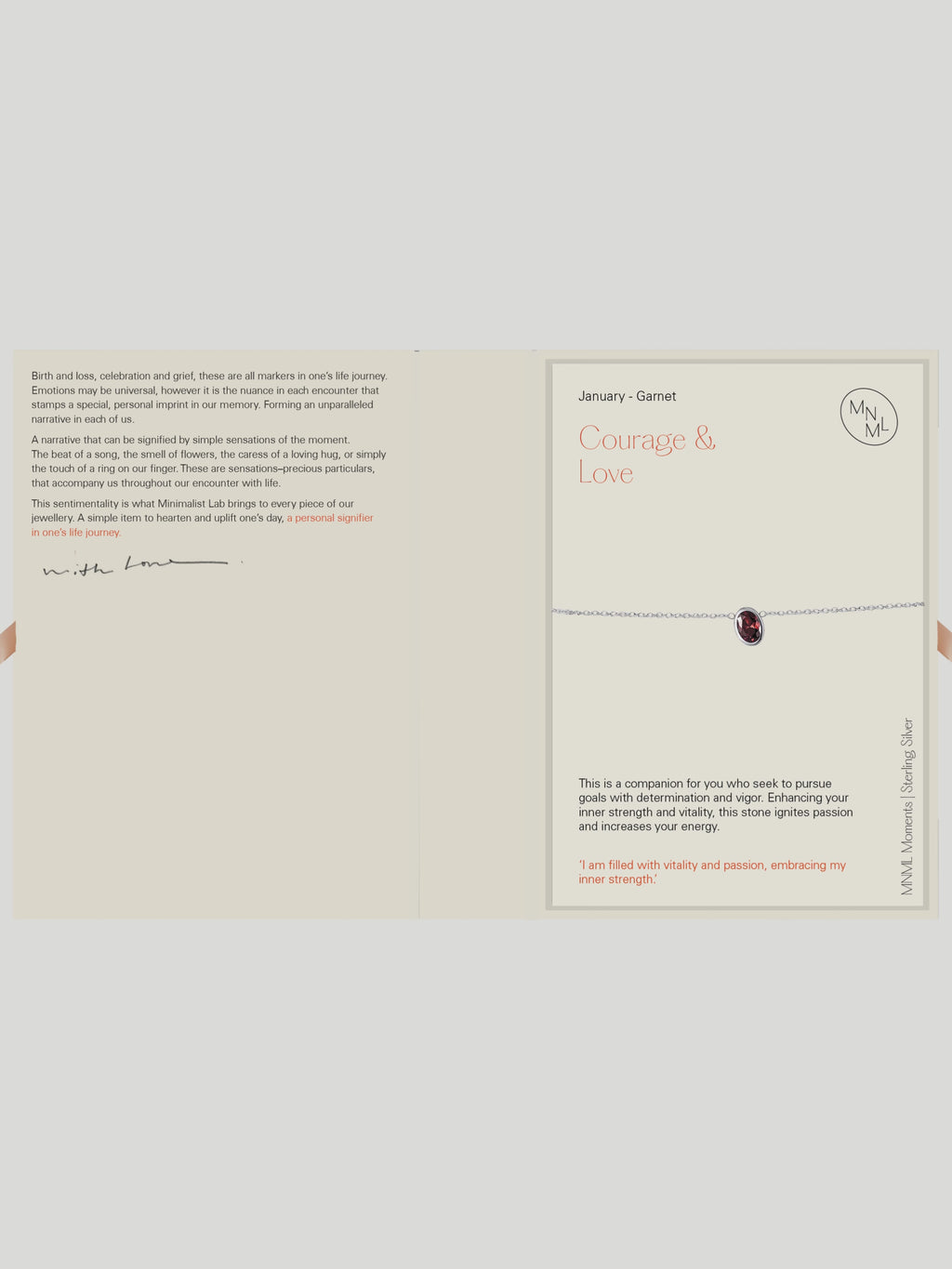 Birthstone Bracelet with Packaging