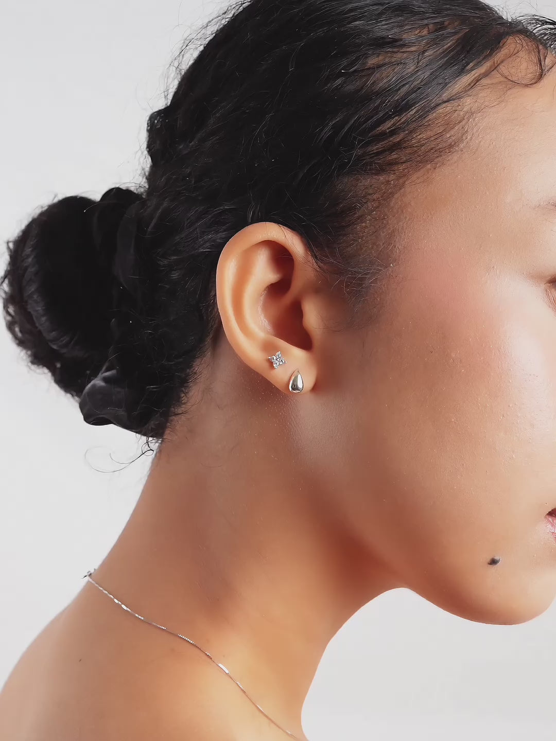 Fiona Micro Clover Stud Earrings