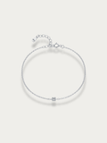 Ray Moissanite Bracelet 3mm 0.10ct silver stone
