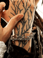 Rebel Knotted Chain Bracelet silver tone worn on wrist, bold knotted chain bracelet Malaysia lifestyle