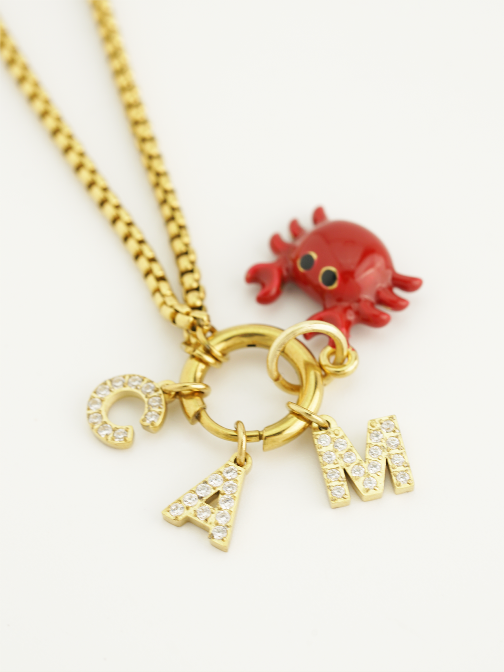 red crab charm for charm bracelet