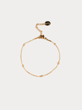 Rhea Satellite Snake Chain Essential Bracelet in gold stainless steel, studio hero shot