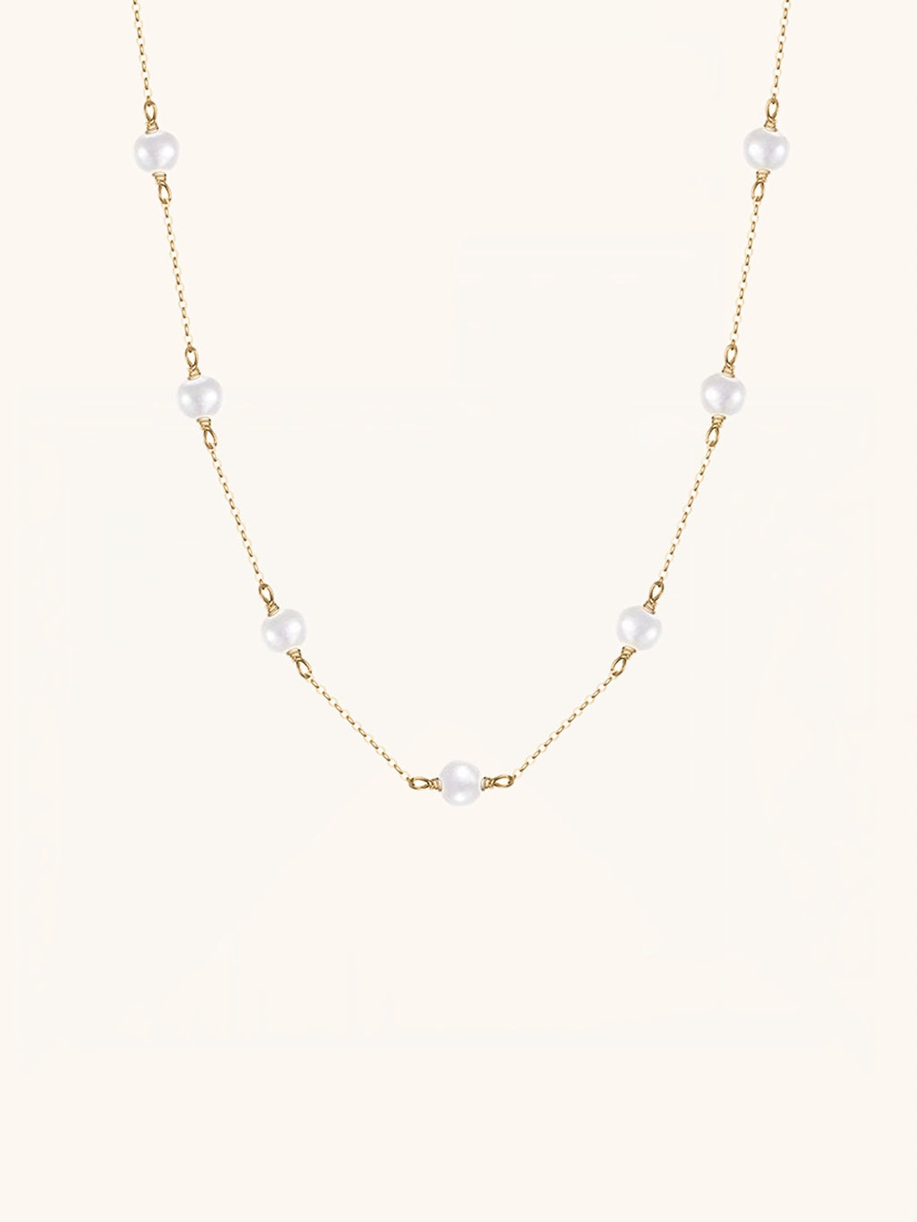 rhodium plated sterling silver pearl necklace