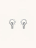 Roman numerals stud earrings titanium Malaysia