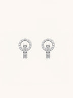 Roman numerals stud earrings titanium Malaysia
