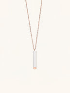 round cylinder bar engravable necklace