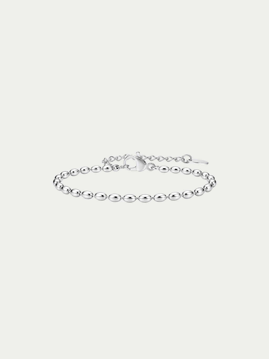 Sadie Bold Seed Chain Bracelet 3mm in silver titanium