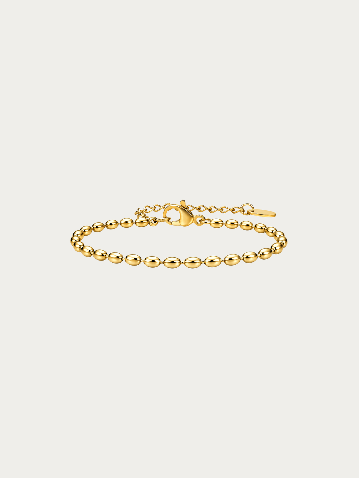 Sadie Bold Seed Chain Bracelet 3mm in gold titanium