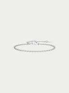 Sadie Classic Seed Chain Bracelet 2mm in silver titanium