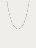 Sadie Classic Seed Chain Necklace 2mm in silver titanium