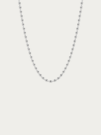 Sadie Classic Seed Chain Necklace 2mm in silver titanium