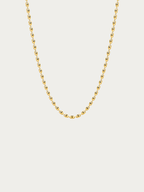 Sadie Classic Seed Chain Necklace 2mm in gold titanium with IP plating
