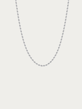 Sadie Classic Seed Chain Necklace 2mm in silver titanium