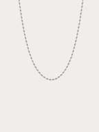 Sadie Classic Seed Chain Necklace 2mm in silver titanium