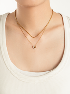 Sadie Classic Seed Chain Necklace worn on neckline