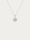 Sawyer 1ct Moissanite Classic Solitaire Necklace with six-prong pendant