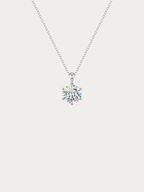 Sawyer 1ct Moissanite Classic Solitaire Necklace with six-prong pendant