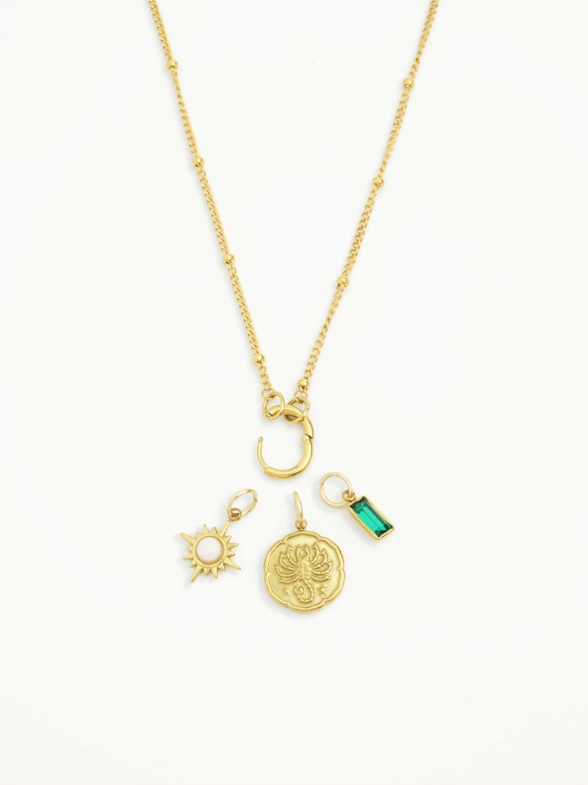 Zodiac Scorpio charm 18K gold plated DIY jewellery