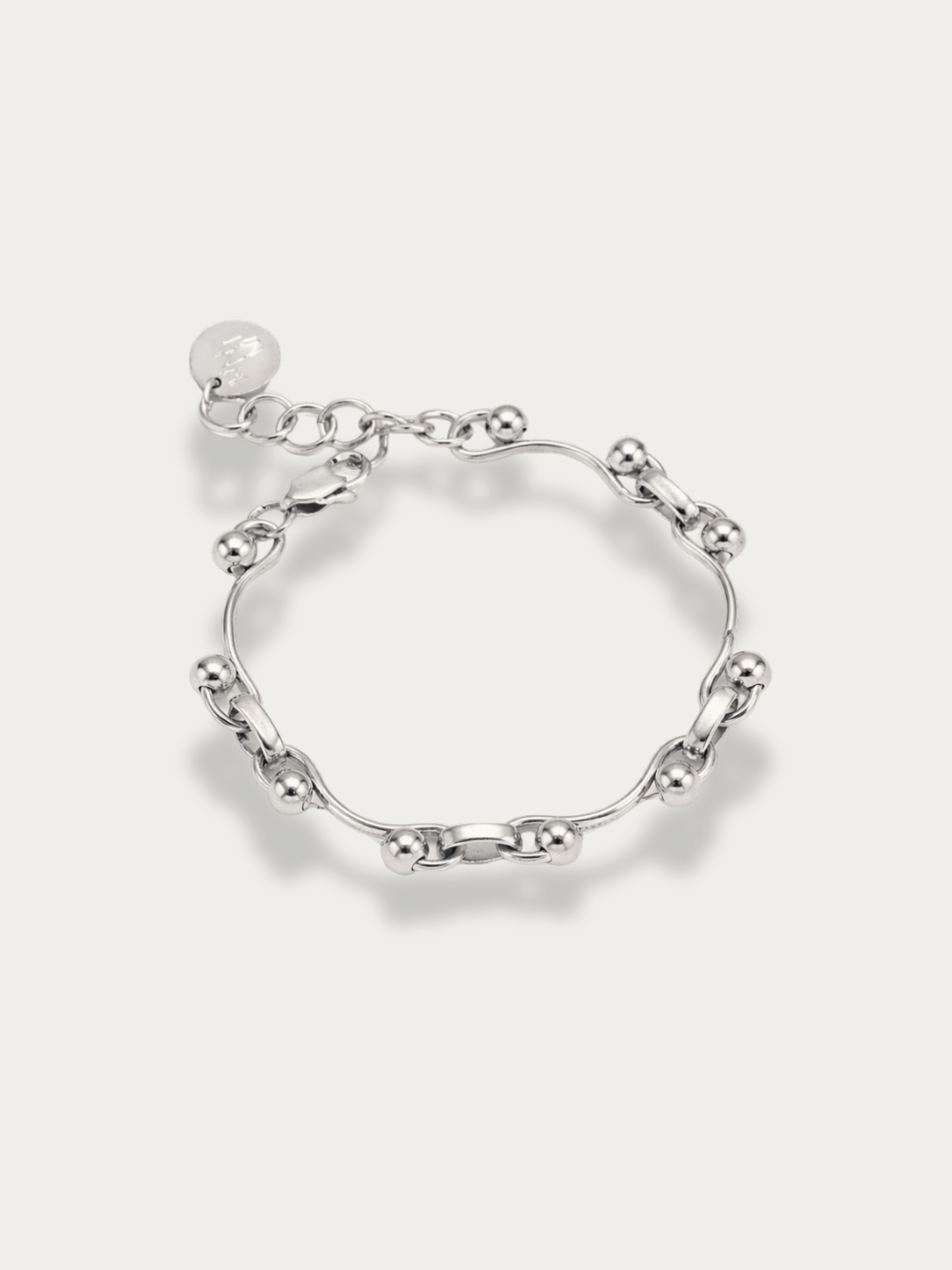 Sculptural chain bracelet stainless steel MNML