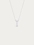 Seraphine Diamond Drop Necklace with marquise and pear-cut stones in silver