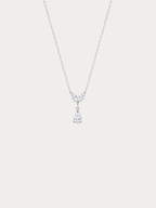 Seraphine Diamond Drop Necklace with marquise and pear-cut stones in silver