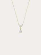 Seraphine Diamond Drop Necklace with marquise and pear-cut stones in gold