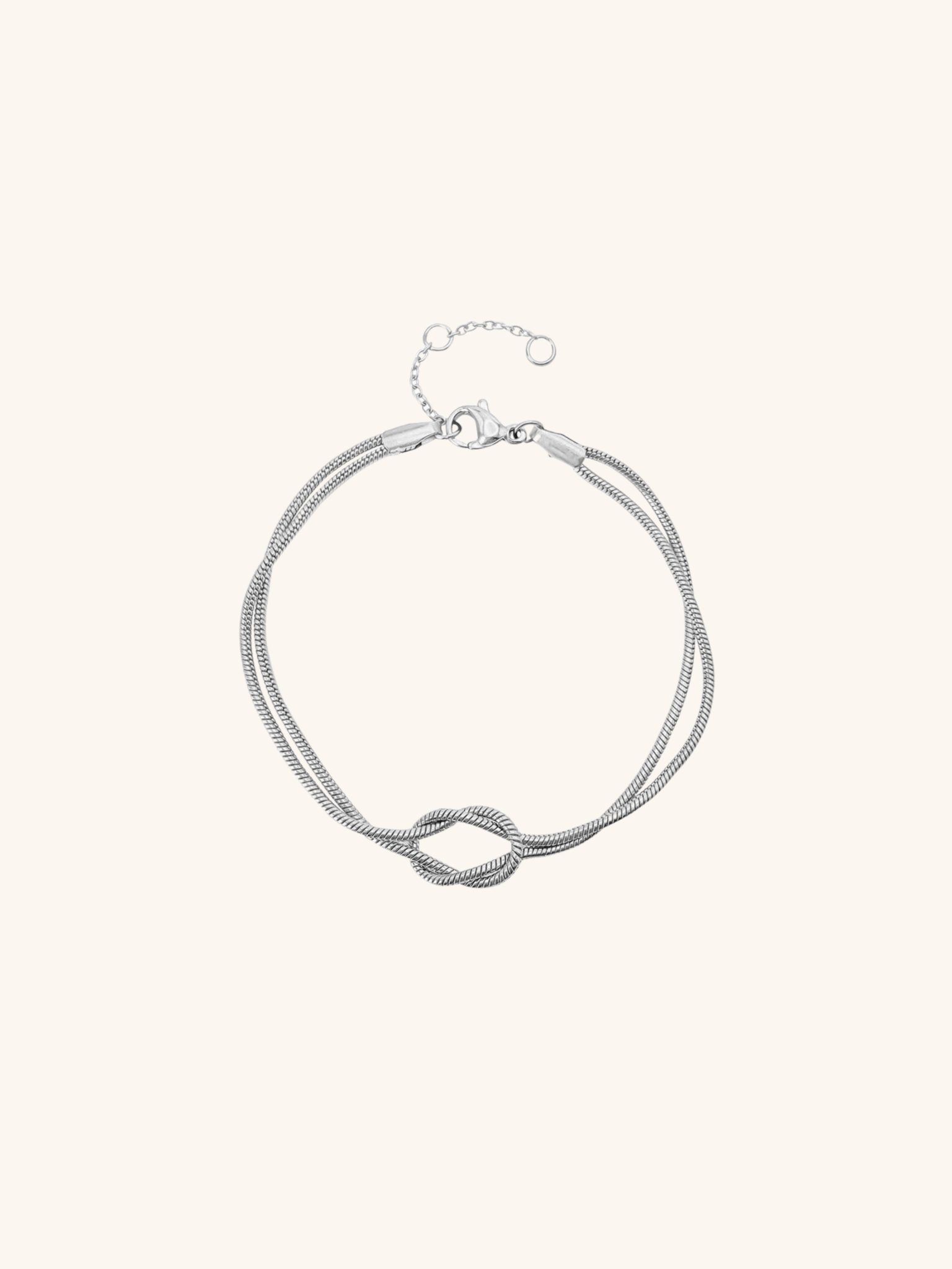 silver snake chain bracelet modern look