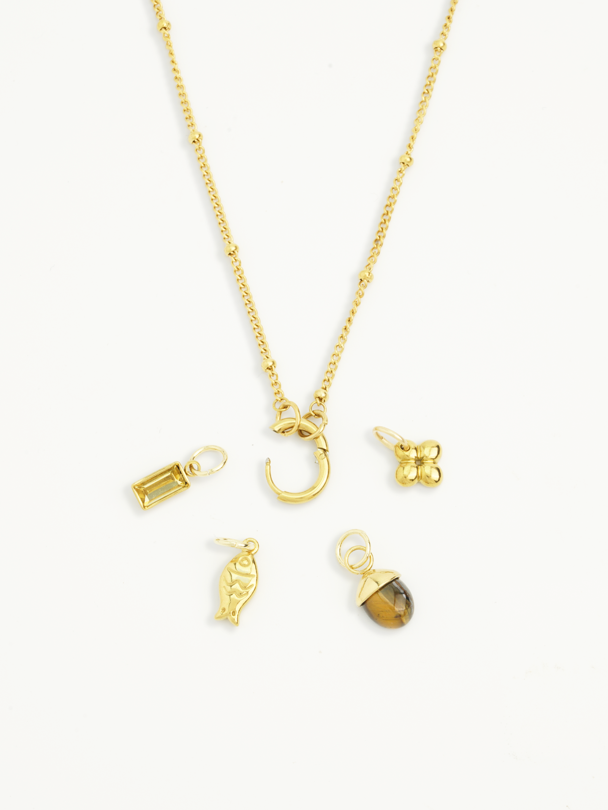 Yellow stone charm subtle everyday jewellery