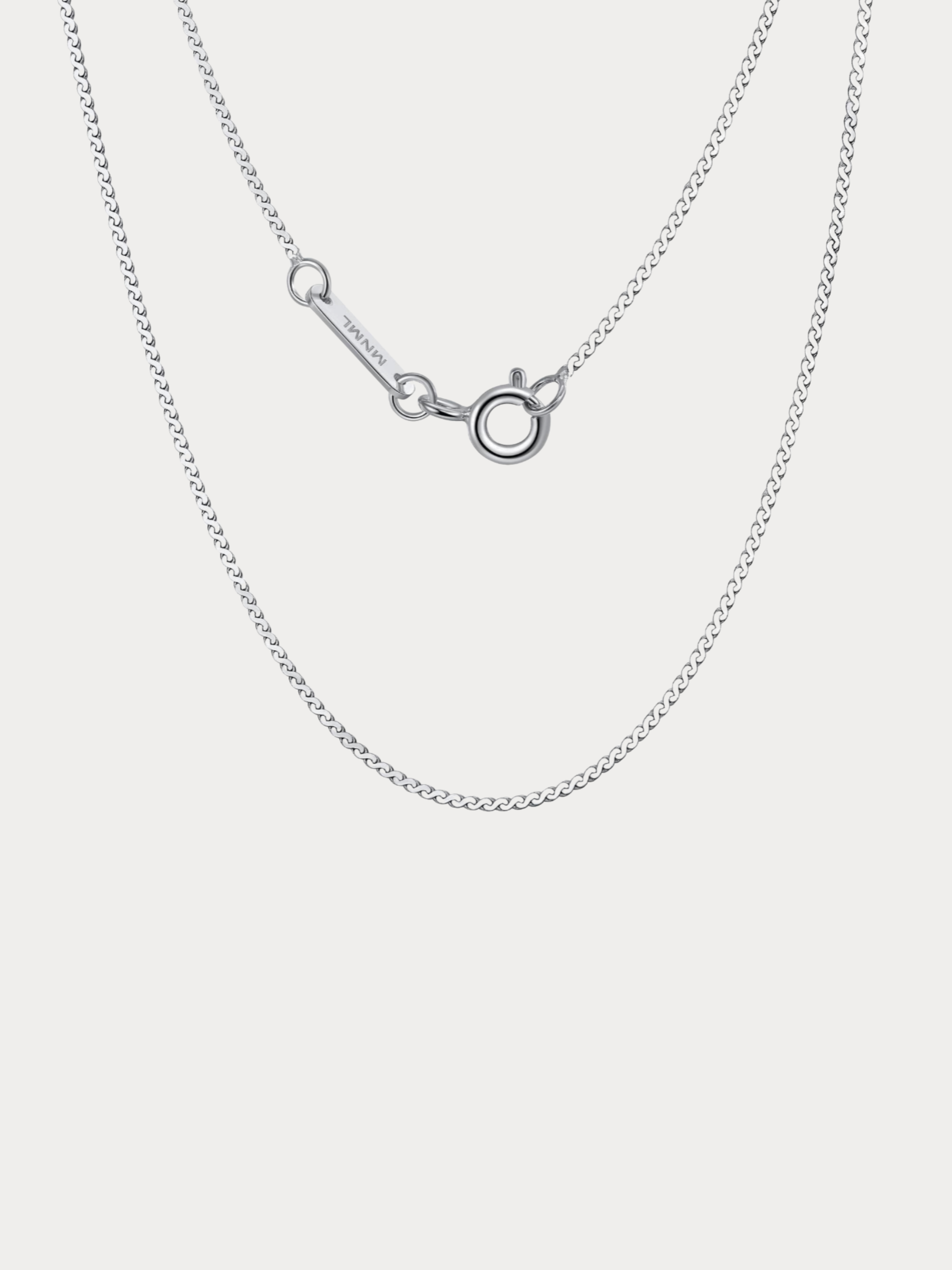 SNAKE Chain Mini Sterling Silver Necklace, studio hero shot