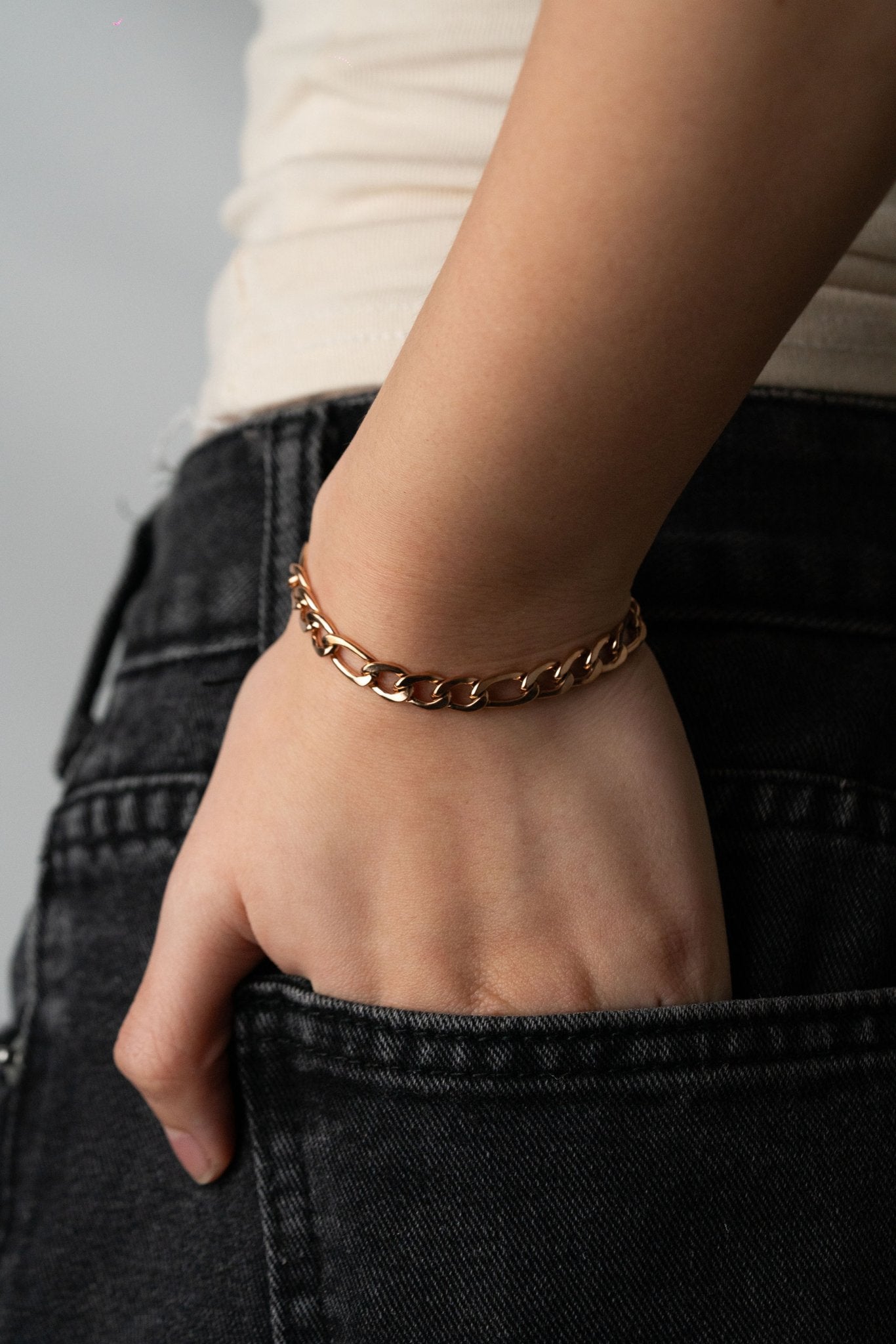 stainless steel Figaro bracelet waterproof daily