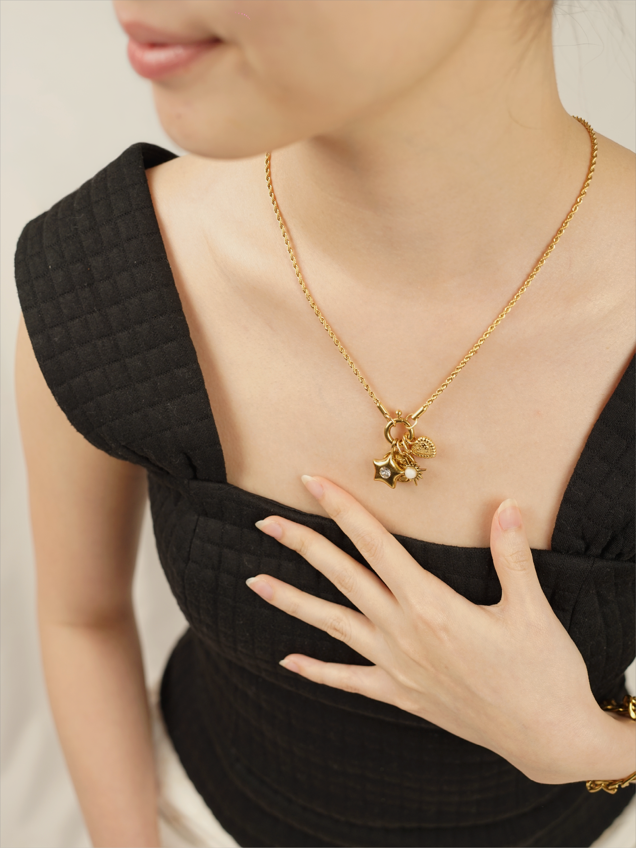 Celestial gold star charm DIY styling