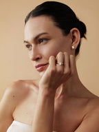 8A cubic zirconia baguette stud earrings