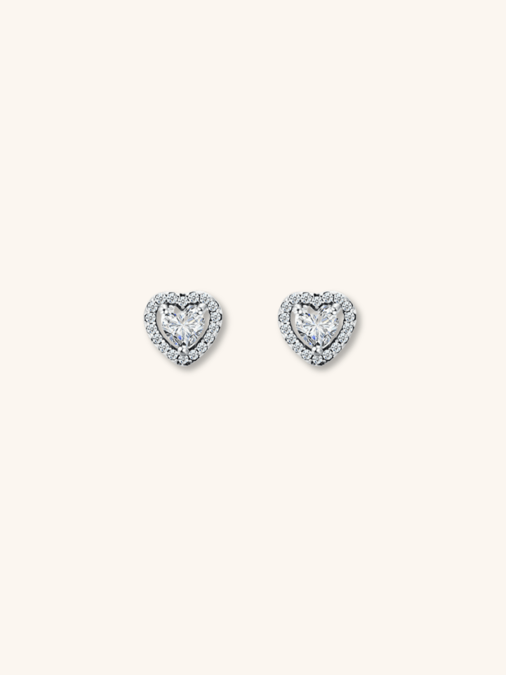 Minimal heart stud earrings everyday wear