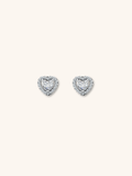Minimal heart stud earrings everyday wear