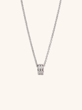 Sterling silver rolling stones CZ necklace MNML