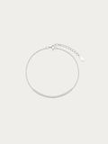 Stillness Semi Tennis Bracelet in S925 sterling silver with front-facing cubic zirconia row, studio hero shot