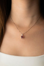 SYLVIE Morganite Gemstone Sterling Silver Necklace - Minimalist Lab