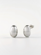tauri soft bean dome stud earrings front view