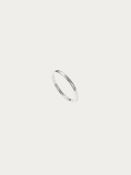 Theo 2mm Classic Band Ring in polished silver titanium