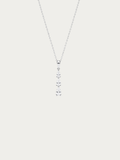 Tinker Dewdrop Necklace in silver titanium with pear-cut stones