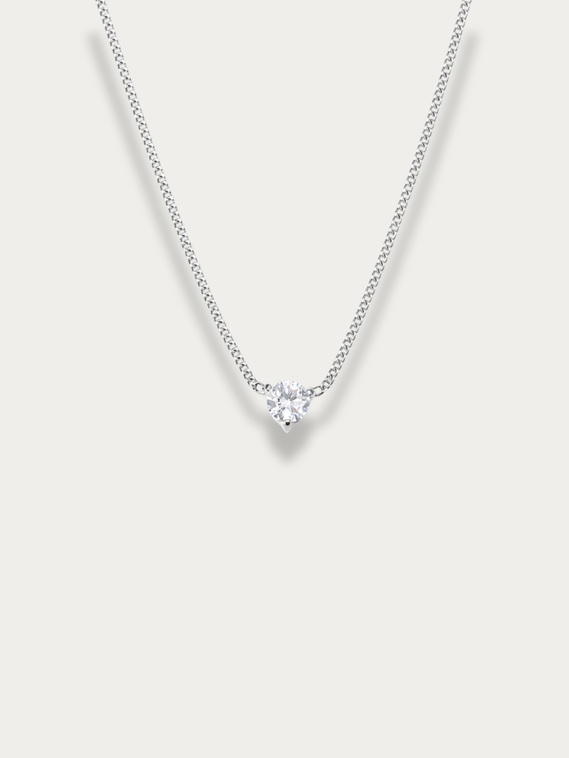 sparkle reflection solitaire pendant necklace