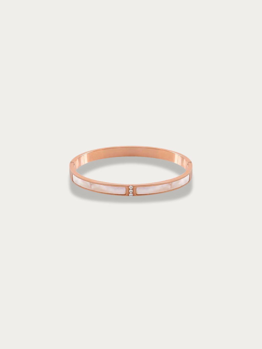 minimalist mother of pearl bangle